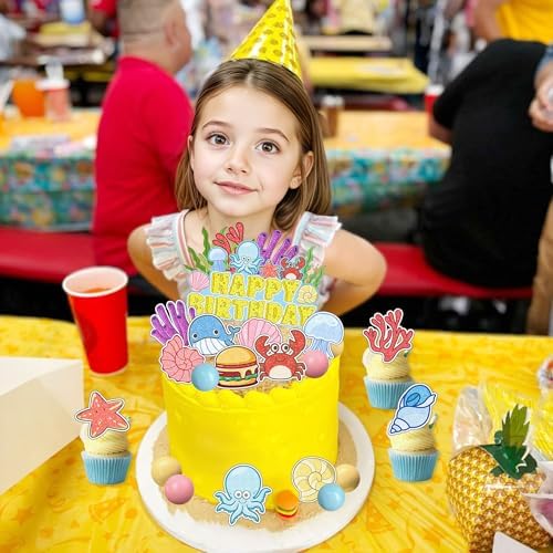 Under The Sea Birthday Cake Decorations Set