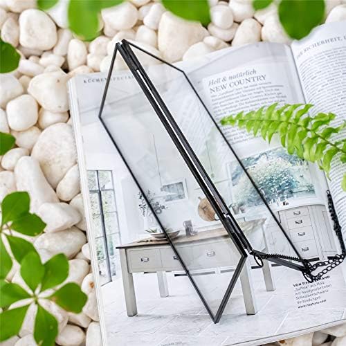 NCYP Small Double Glass Floating Frame - 41 x 9 Wall Hanging Art Display