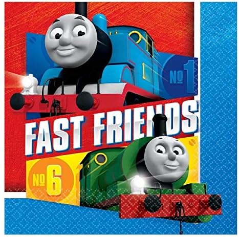 Multicolor Thomas All Aboard Napkins - 65x65 16 Pack