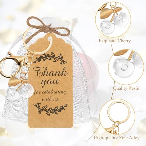 20 Piece Cherry Keychain Gift Set for Events
