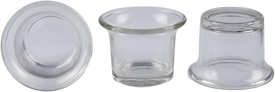 Clear Chunky Glass Votive Candle Holders 6 Count