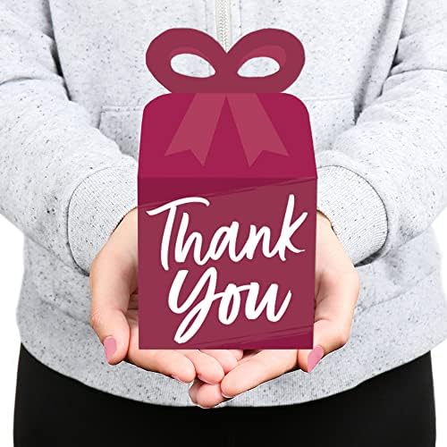Burgundy Elegantly Simple Bow Box Set of 12