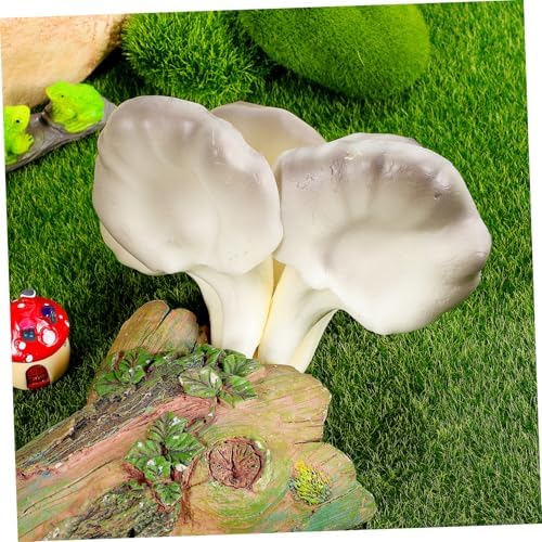 Ciieeo Realistic Faux Straw Mushroom Decor Prop