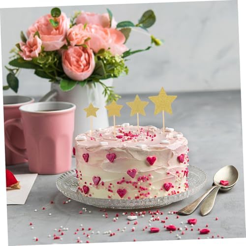 Cabilock Star Cupcake Toppers Glitter Decorations