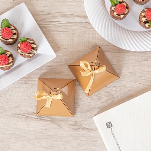 Restaurantware Pyramid Favor Boxes 3x3x3 Inch 100 Pack