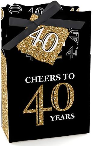 Big Dot of Happiness 40th Birthday Favor Box Set of 12