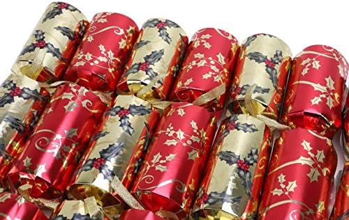 Toyland Pack of 10 Red and Gold Holly Tree Christmas Party Favors