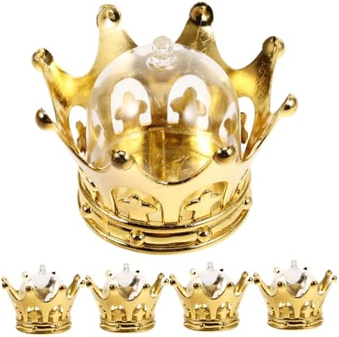 Wakauto 12pcs Gold Silver Wedding Candy Box Fillable Crown Dome