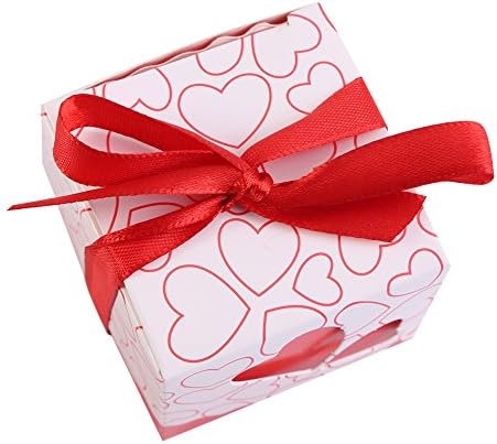 50Pcs Red Candy Boxes for Party Favors and Gifts