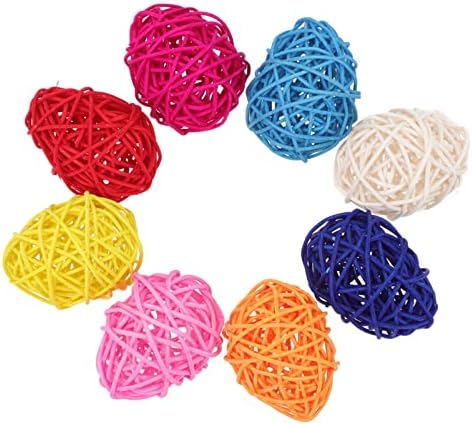 IMIKEYA 8pcs Wicker Rattan Ball Decorative Orbs