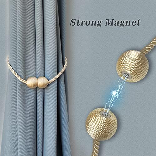 Hion Magnetic Curtain Holdbacks Grey 2pcs