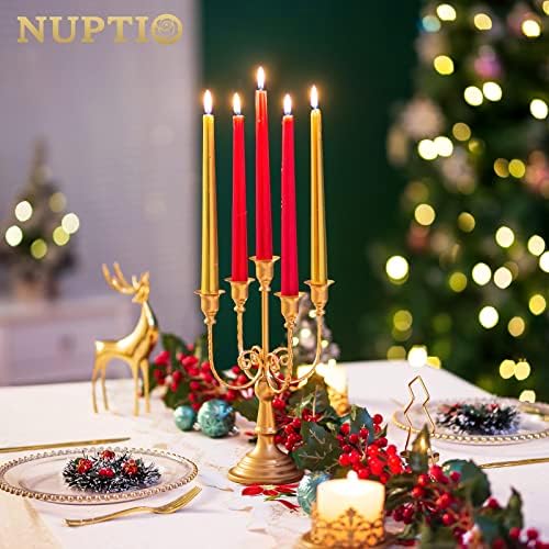 NUPTIO Gold Candelabras Candle Holder Set of 2