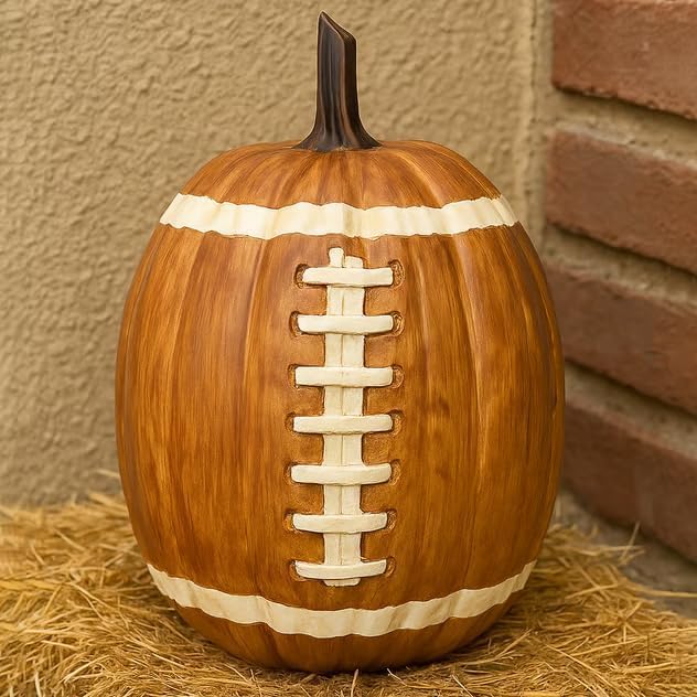 Football Pumpkin Resin Decoration Halloween Fall Decor