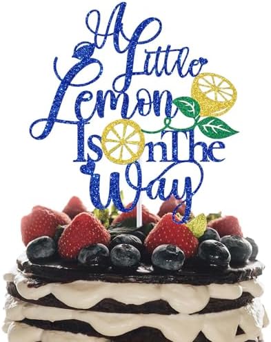 A Little Lemon is on the Way Cake Topper