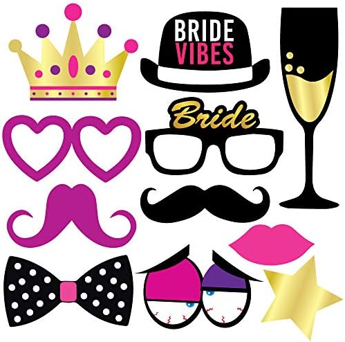 Bachelorette Party Photo Booth Props 36 Piece Set