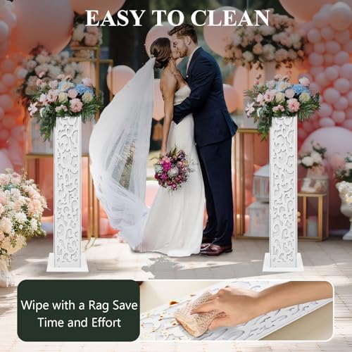 8PCS Wedding Flower Columns with LED Lights