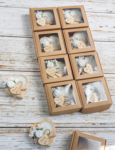 Wooden Tea Light Candle Holders for Wedding Favors 50 Pieces