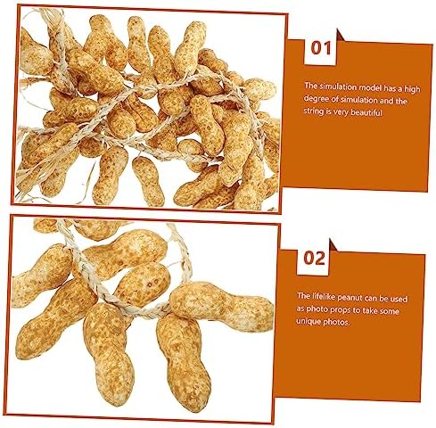 GLEAVI 5Pcs Realistic Hanging Peanut Decor String Props