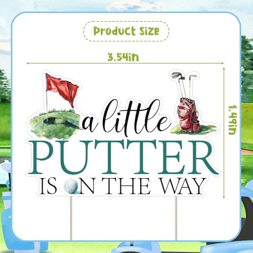 Golf Theme Baby Shower Cake Topper With Putter