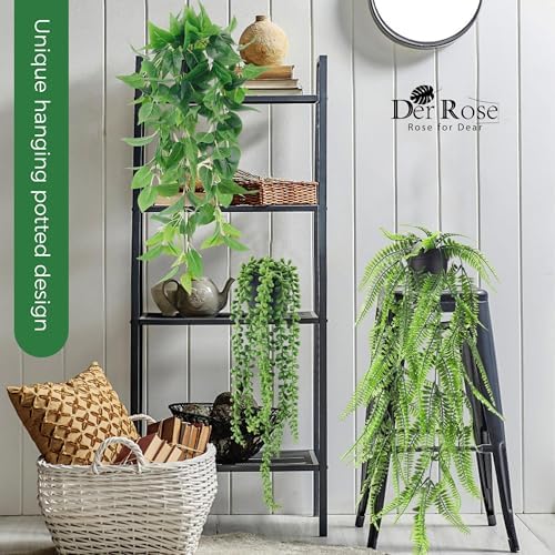Der Rose 4Pcs Artificial Hanging Plants Set