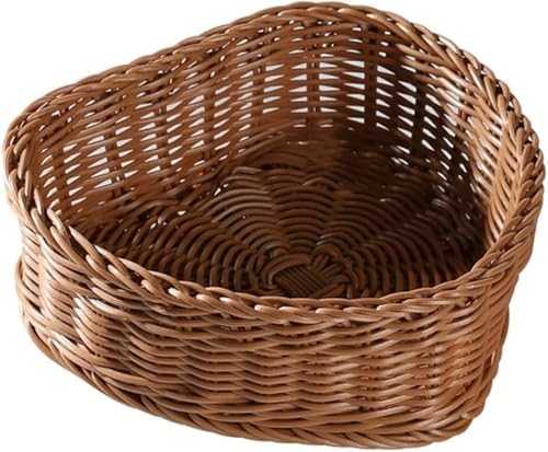 Heart Shaped Rattan Wicker Basket For Wedding Birthday Party Favor