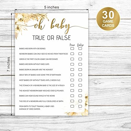 Boho Baby Gender Reveal Game Cards Set