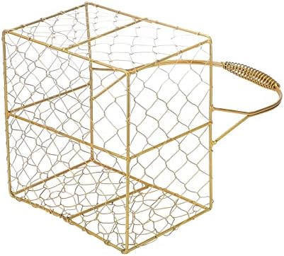 Firlar 2PCS Metal Wedding Flower Basket with Handle