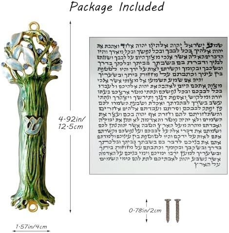 49 Inches Hand Painted Mezuzah with Scroll