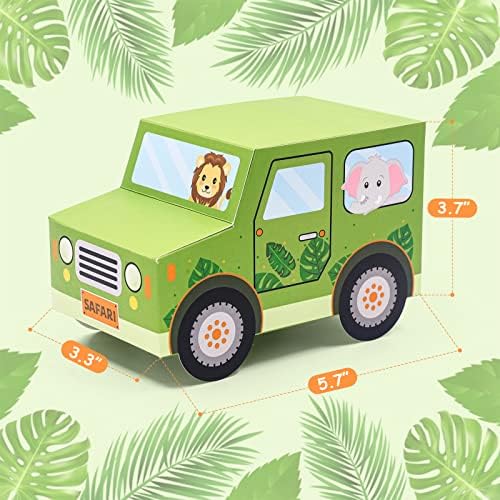 Set of 12 Jungle Animal Treat Boxes for Birthday Parties
