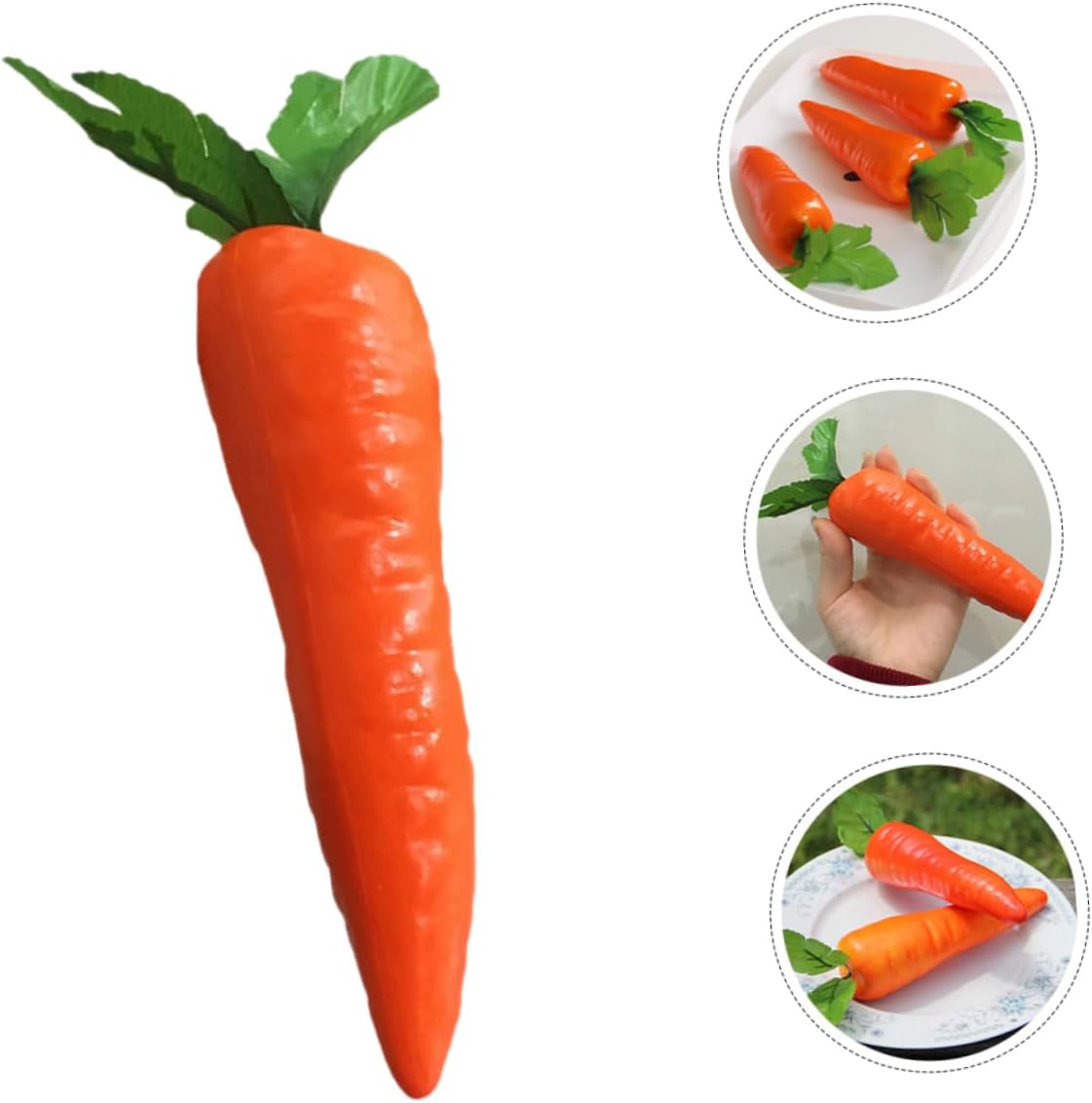 12Pcs Realistic Carrot Models for Party Decorations