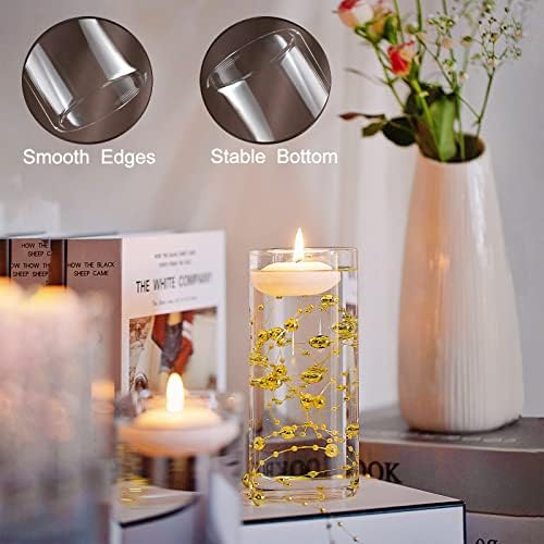 UDU 16 Glass Cylinder Vase Set for Centerpieces