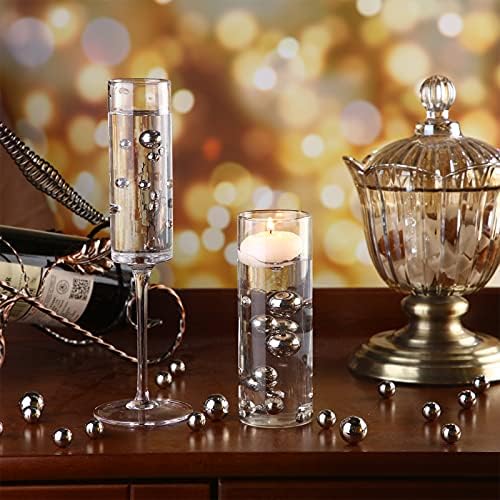 150 Pieces Mixed Size Gloss Faux Pearl Vase Filler