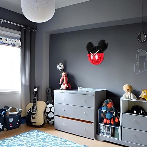 MEIDI CLOCK Wall Clock with 3D Numbers for Mickey Mouse Lovers