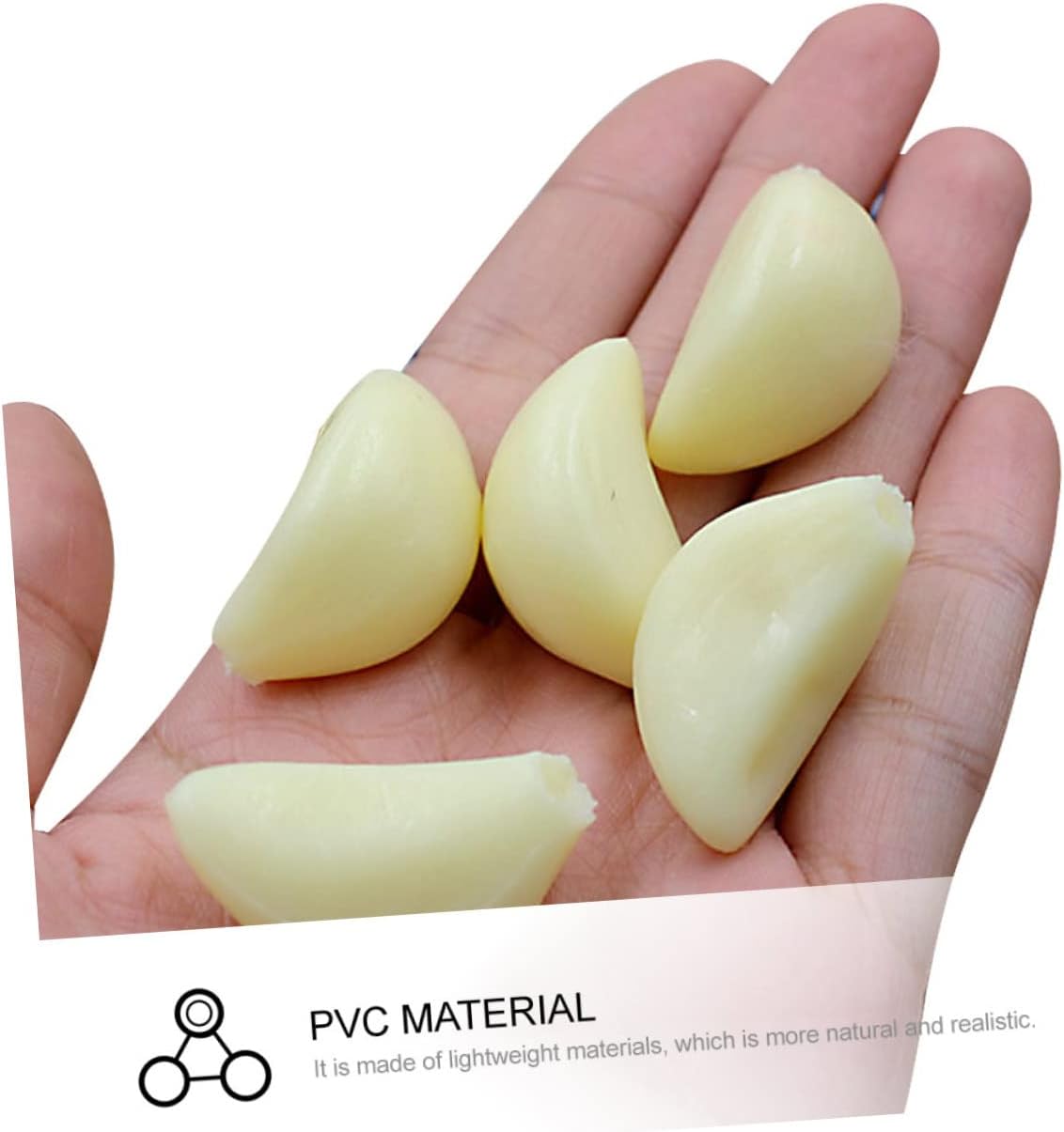 10pcs Lifelike Garlic Cloves Artificial Photo Props