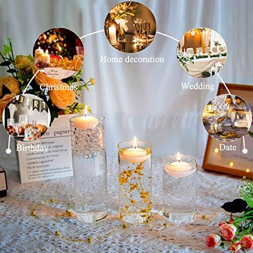 UDU 16 Glass Cylinder Vase Set for Centerpieces