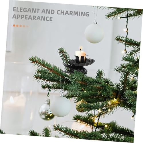 Cabilock 5 Sets Metal Christmas Tree Candle Holder Clip