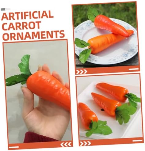 12Pcs Realistic Carrot Models for Party Decorations