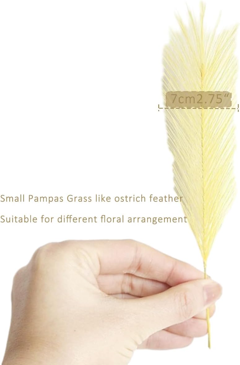 Zhiheng 20 Pack Artificial Pampas Grass Ivory