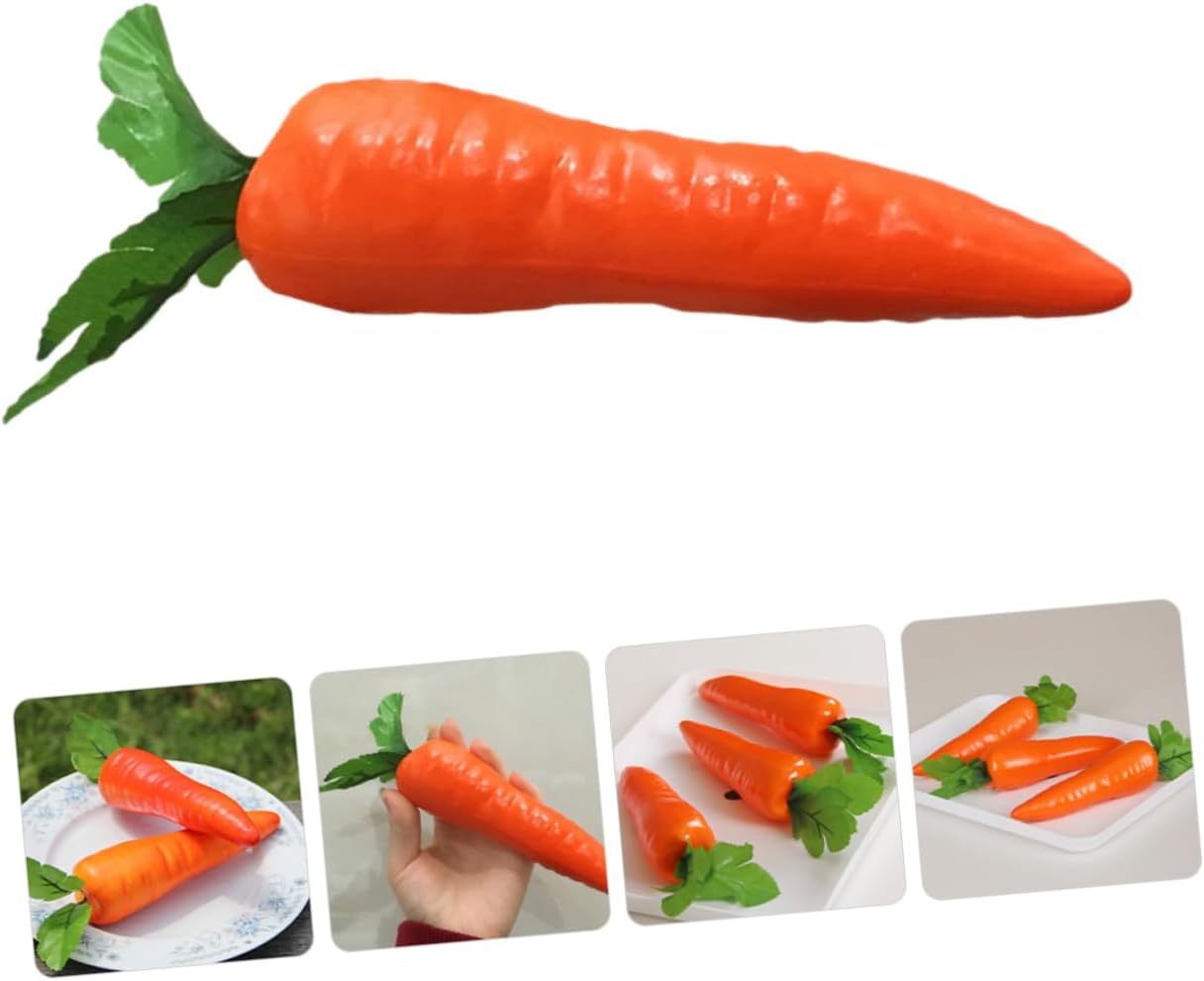 12Pcs Realistic Carrot Models for Party Decorations