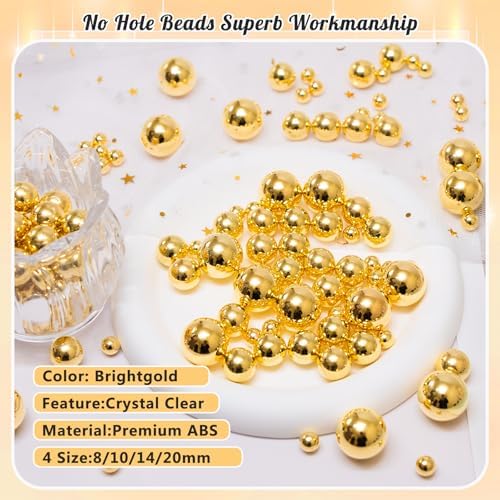 300Pcs BrightGold Faux Pearl Beads for Vase Fillers