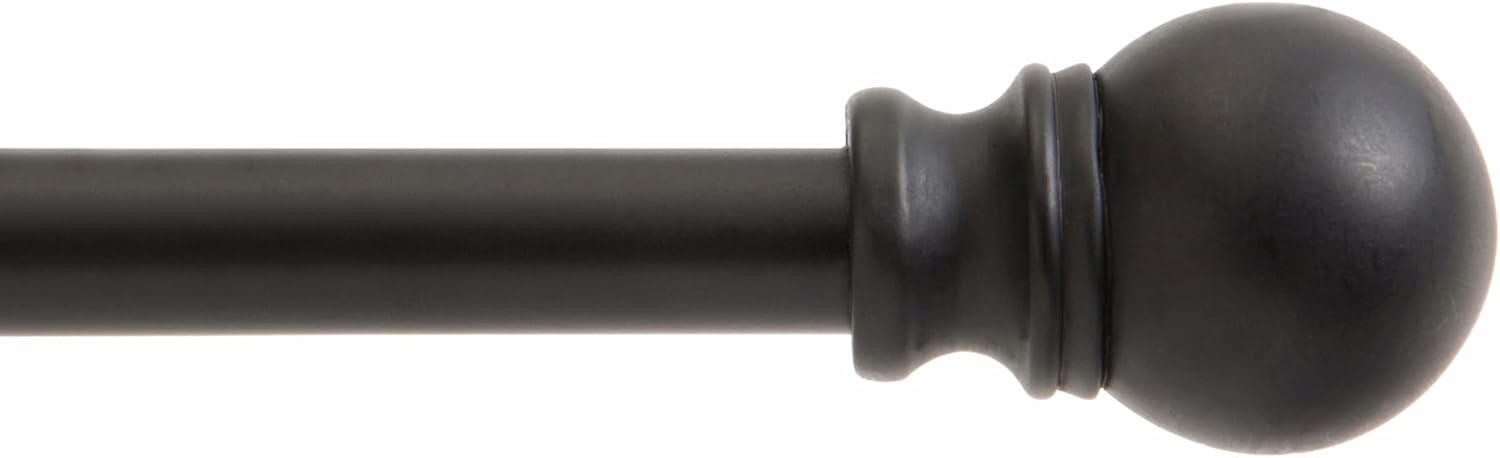 Kenney KN55929 Petite Caf Curtain Rod with Decorative Balls