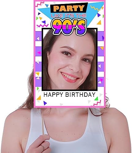 Tvorvik 90s Photo Booth Props 39pcs Hip Hop Decorations