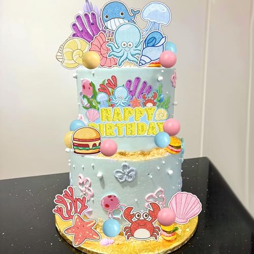 Under The Sea Birthday Cake Decorations Set
