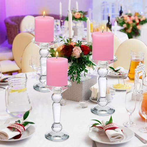 Seven Moons 275 x 4 Pink Pillar Candles Set of 6