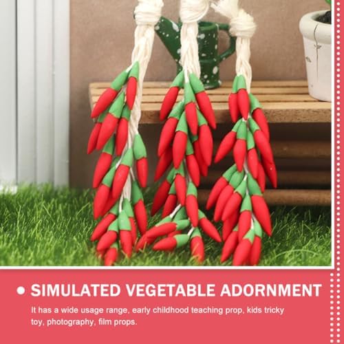 GLEAVI 5 Strings Lifelike Chili Props for Home Decor