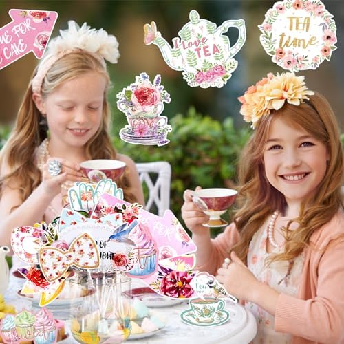 Paper Jazz Tea Party Photo Booth Props 14 Pcs