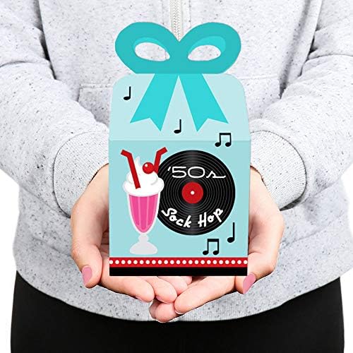 Big Dot of Happiness 50s Sock Hop Bow Box Set of 12