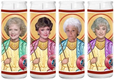 Celeb Prayer Candle Golden Comedy Glass Jar Candle 8 Inch