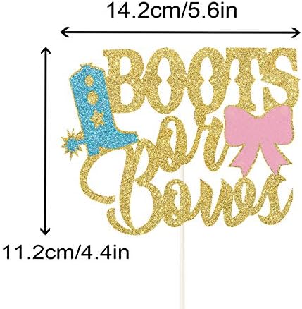 Boots or Bows Cake Topper Gender Reveal Decor