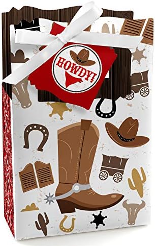Big Dot of Happiness Western Hoedown Party Favor Boxes Set of 12